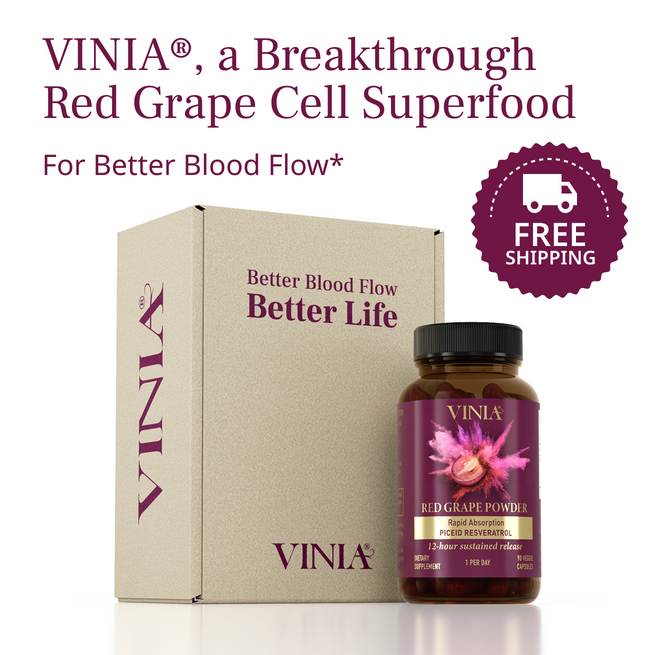 VINIA Piceid Resveratrol Supplement Capsules.  30 Count